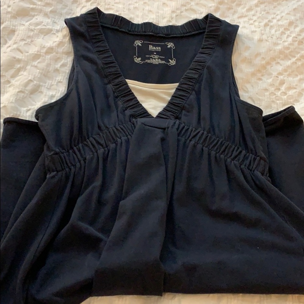 Bass Navy mid calf dress